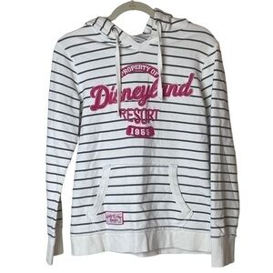 Disneyland Resort Pink White Striped Women’s M High End Hoodie